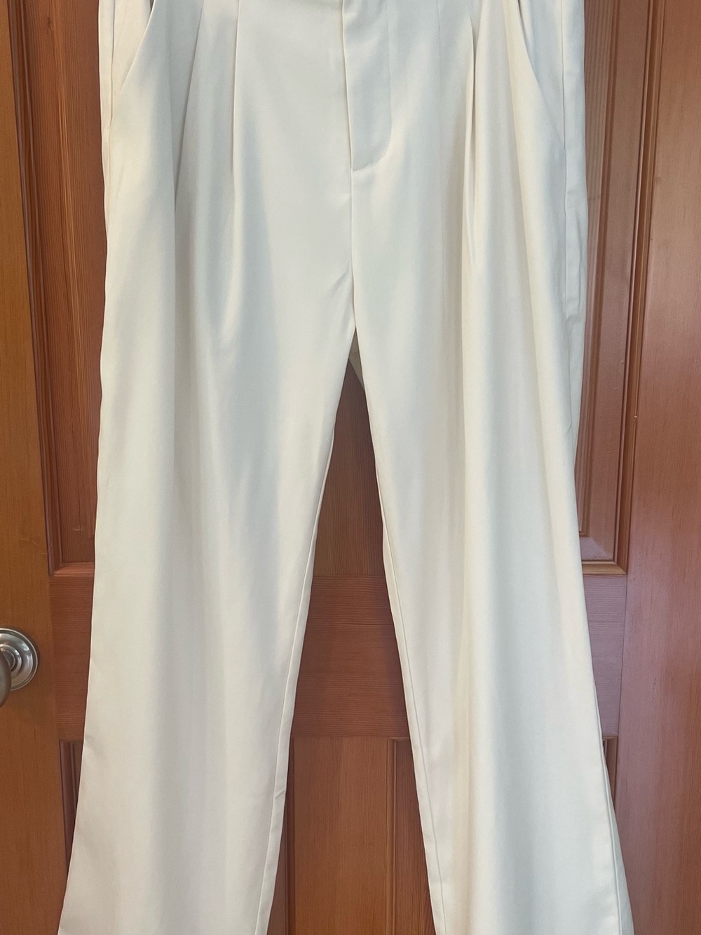 Akira Cream Wide Leg Pleated Trousers